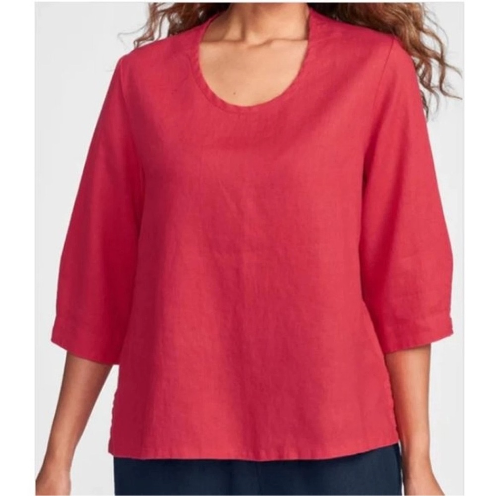 Flax Women's 100% Linen Blouse - Picture 2 of 7
